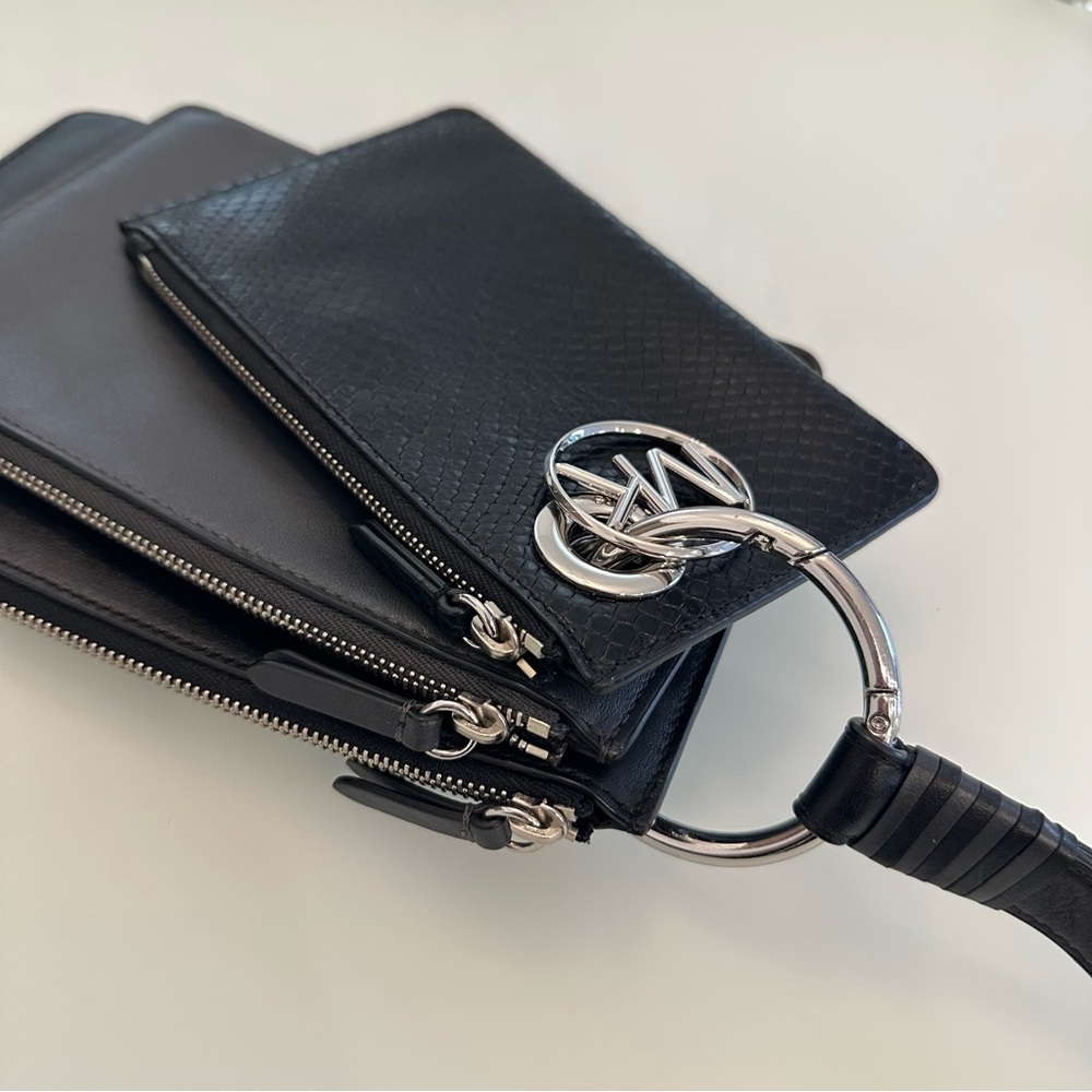 NWOT | Michael Kors | Jet Set Trio | Black / Charcoal Wristlet / Pouch / Clutch - Picture 6 of 16